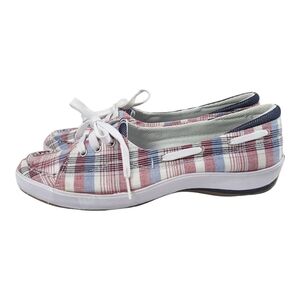 Keds Women's Plaid Boat Shoes Flats Gel-Flex Arch Support Size 10